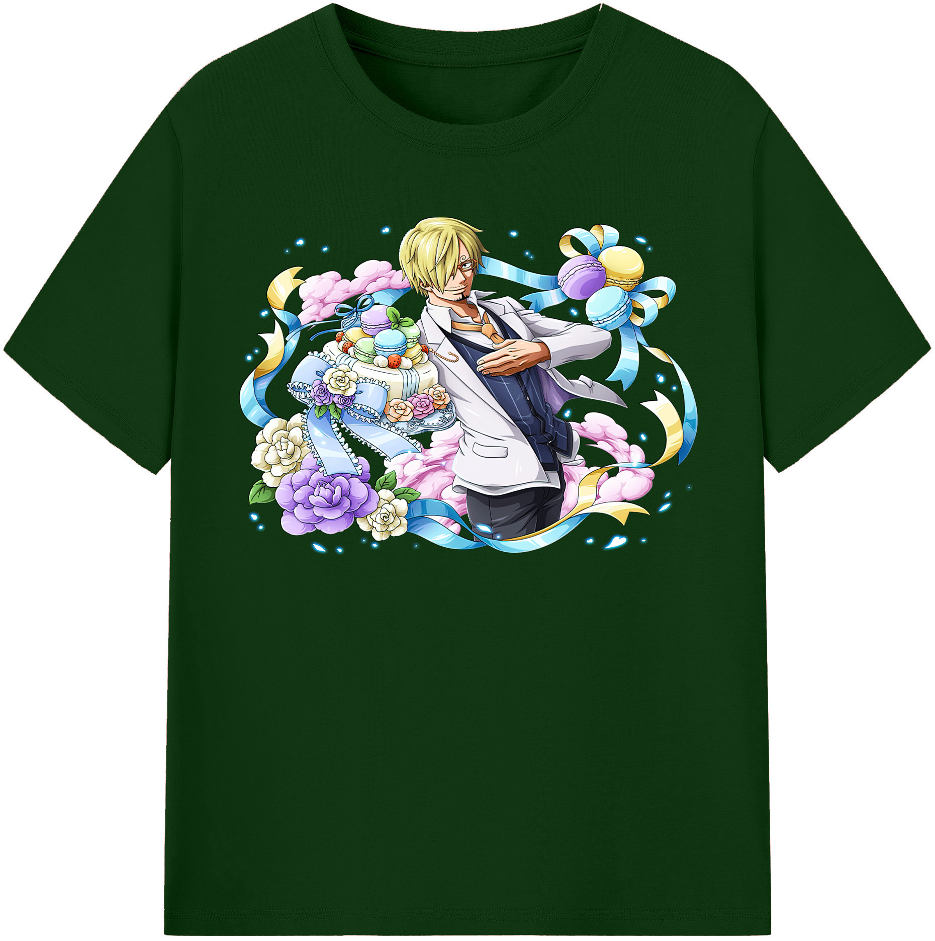 ワンピース サンジ ONE PIECE Sanji 綿100％半袖Tシャツ（フロントプリント）